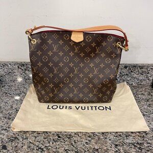 Louis Vuitton Monogram Brown Gold Shoulder Bag